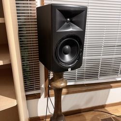 A Pair Of JBL 308 Professional Monitor Speaker With Stand