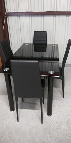 Beautiful Black Dining Table Set On Sale * Perfect For Small Kitchens * We Deliver