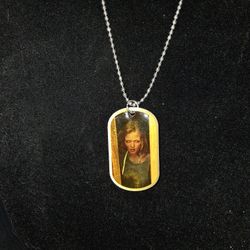 Jewelry: Necklace Walking Dog Tag