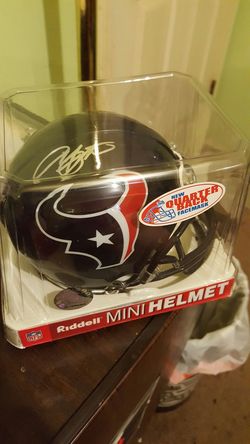 Arian Foster autographed mini helmet with COA