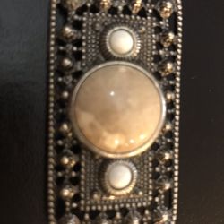 Brooch With Beautiful Gold Yellow Stone 