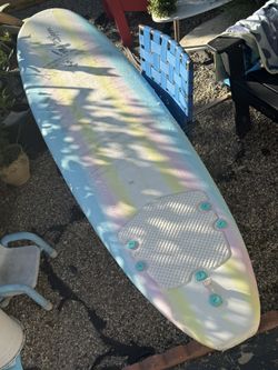 8’ Wavestorm Rainbow Sunrise soft top surfboard