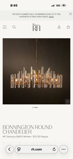 RH chandeliers for sale NEW