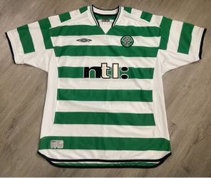 Umbro 2002/2003 Celtic FC Home Kit Soccer Jersey Men’s XL Green White