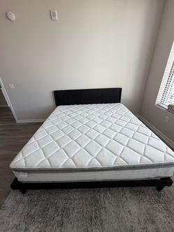 King Bed Frame with Mattress