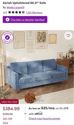 Azriah Upholstered 80.31'' Sofa