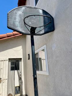Summer fun with your own backyard Huffy basketball hoop