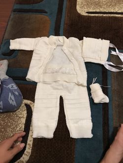 Boy/ girl baby knit outfit