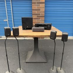 Yamaha 5.1 Surround Sound Home System – HTR-5930 Receiver + YST-SW010 Subwoofer + 5 Speakers+Stands 