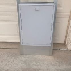 Dog Door XXL Silver And Fits Sliding Glass Doors 77-81” 