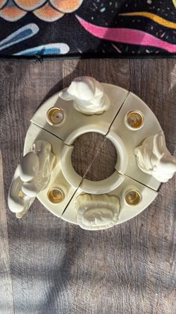 Ceramic Tealight Candle Holder Ring Set