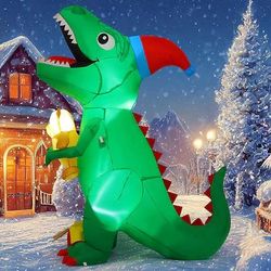 NEW Christmas 6.5FT T-Rex Dinosaur Airblown Inflatable