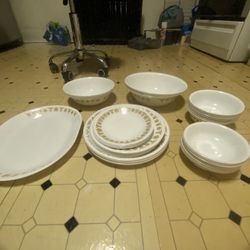 Vintage Pattern Correlle Dish Set 