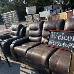 Reclinables Café 2 Piezas 