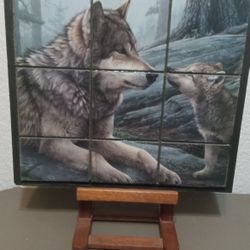 Wolf Tile Art Photo 