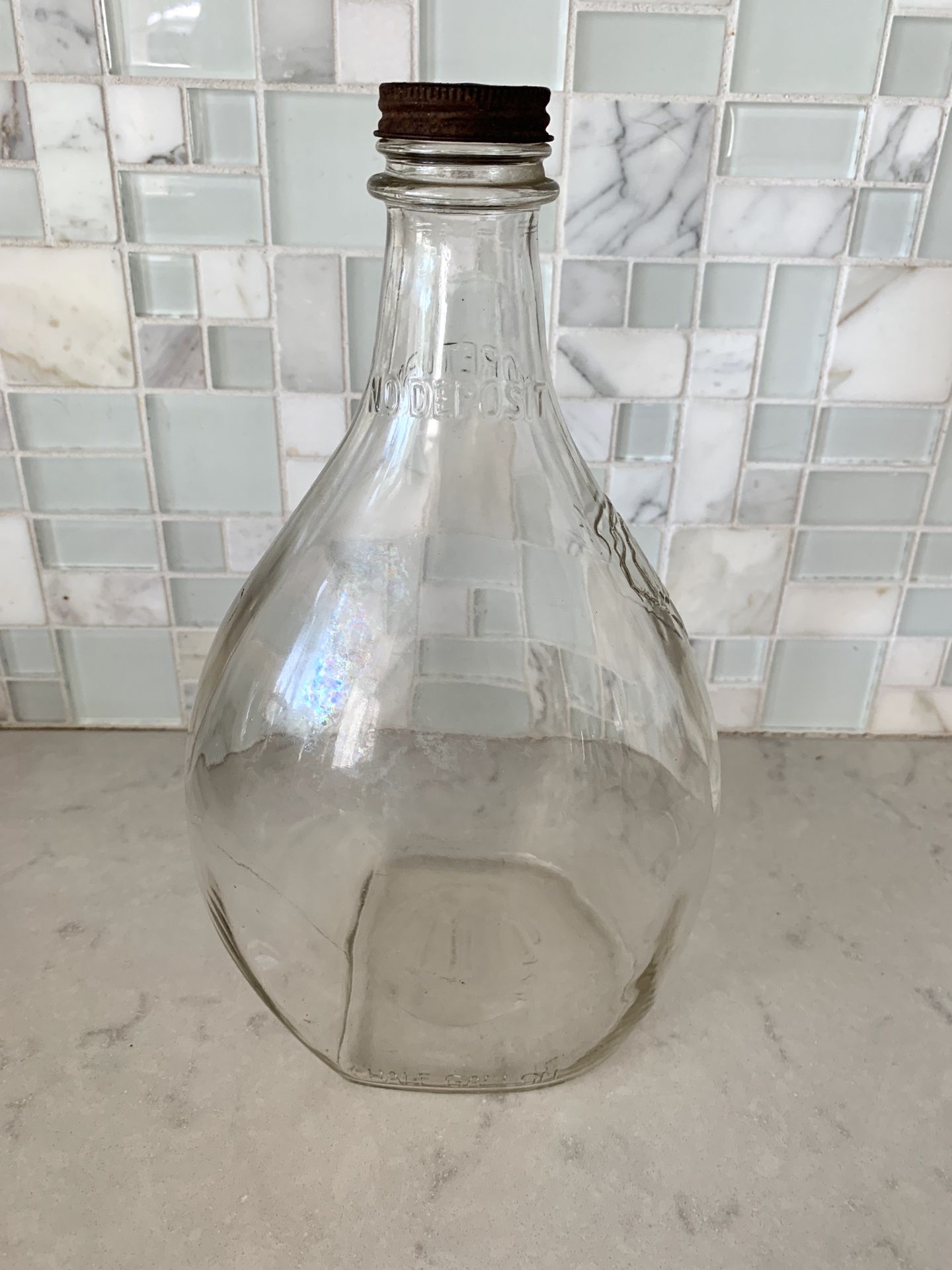 Coastal Vintage Decorative Glass Bottle