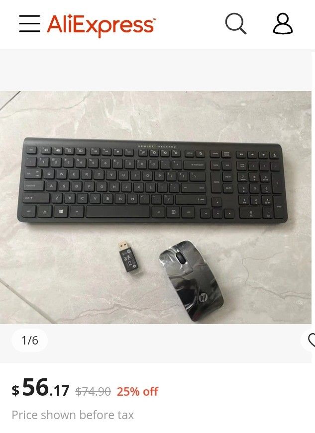 Genuine HP SK-2061 Wireless Keyboard & Mouse Combo