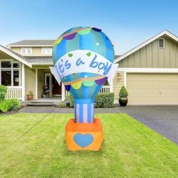 It's a Boy, 10-Ft. Tall  Inflatable Lawn Party Balloon Sign Decoration with Blower & Lights