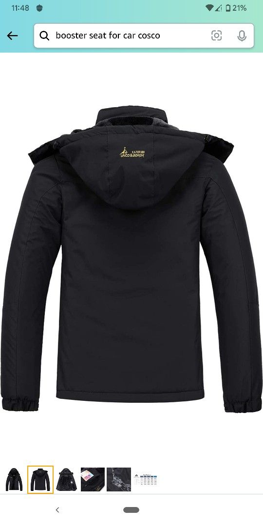 Brand New MOERDENG Men's Waterproof Ski Jacket Warm Winter Snow