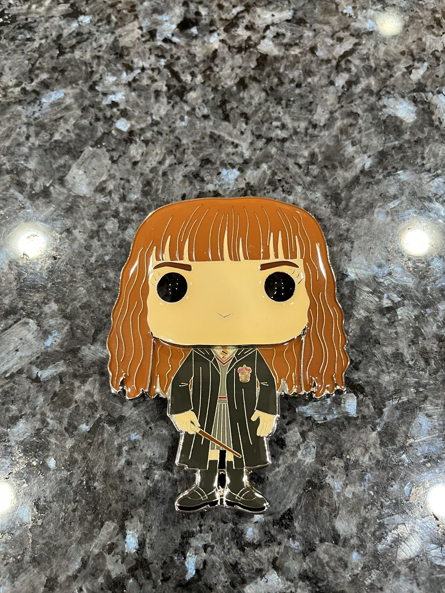 Funko pop Enamel Pin Harry Potter Hermione Granger # 02 Large Funko Pin. Brand new no box. Has been on display in a cabinet with a Harry Potter coll