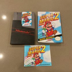 Nintendo nes super mario bros 2 complete box