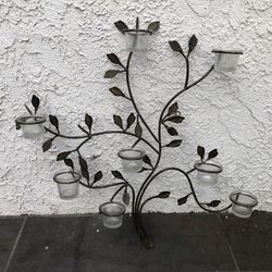 Metal Tree Votive Holder For Wall 