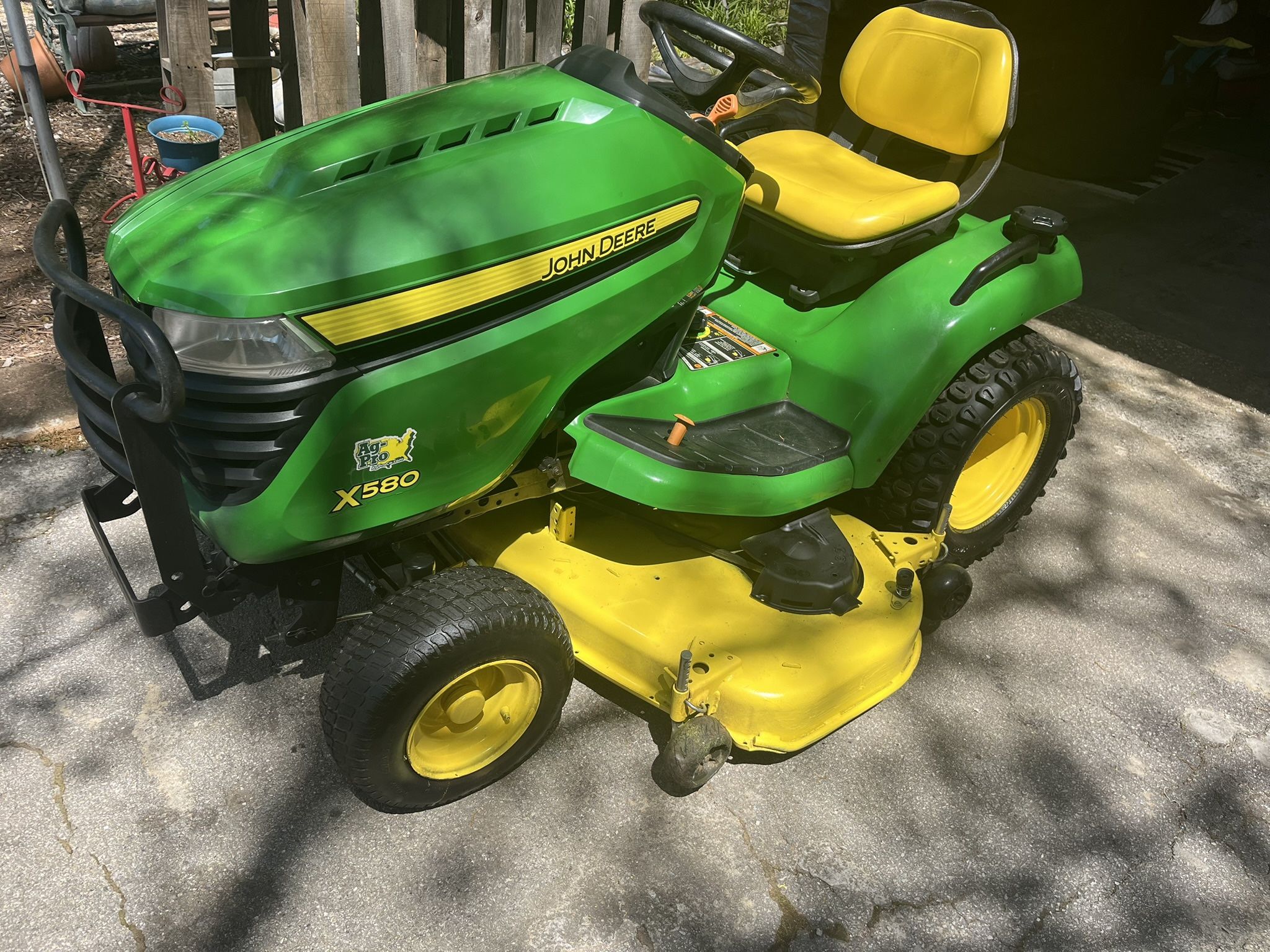 John Deere Lawn Mower And Trailer