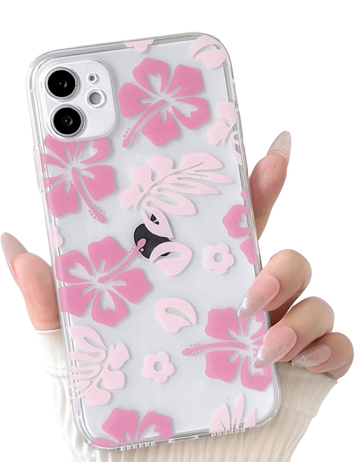 Hibiscus iPhone 11 Case – Clear Pink Floral