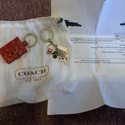 Coach Dalmation Dog Charm And Mini Wallet Keychain