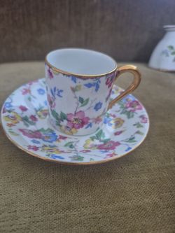 Vintage Miniature French Teacup and Saucer
