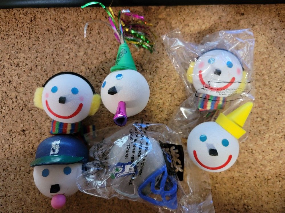 Rare Jack In The Box Antenna Toppers