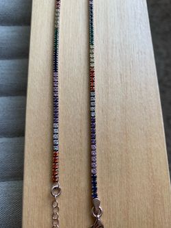 925 sterling silver tennis choker
