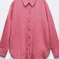 BNWT Zara Creased Effect Shirt M