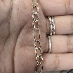 14k figaro Gold Bracelet 8”