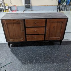 Large Wood Storage Cabinet 