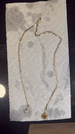 14k gold chain 24k coin