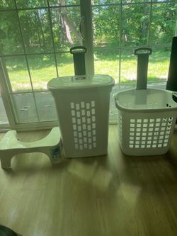 Laundry wheeled hampers