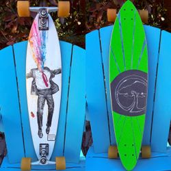 Arbor Skateboards Fish “Acid In The Ice Cream” Complete Longboard Skateboard 37”