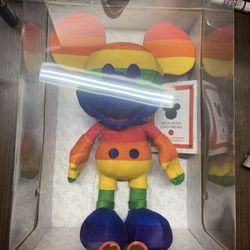 Disney year of the mouse limited edition June Mickey Mouse plush, rainbow