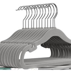 Children’s Velvet Hangers (gray) 30 Count