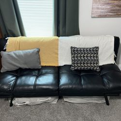 Black Leather Futon