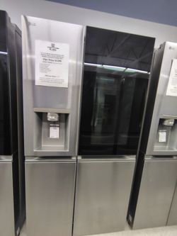 Open Box Side By Side Refrigerator With Glass Windows Door 