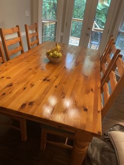 Solid Pine Table & Chairs