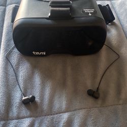 Tzumi Dream Vision Pro Virtual Reality Smartphone Headset Bluetooth Ear Buds 