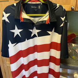 Walter Hagan American flag polo shirt.. Like new. Size XXL