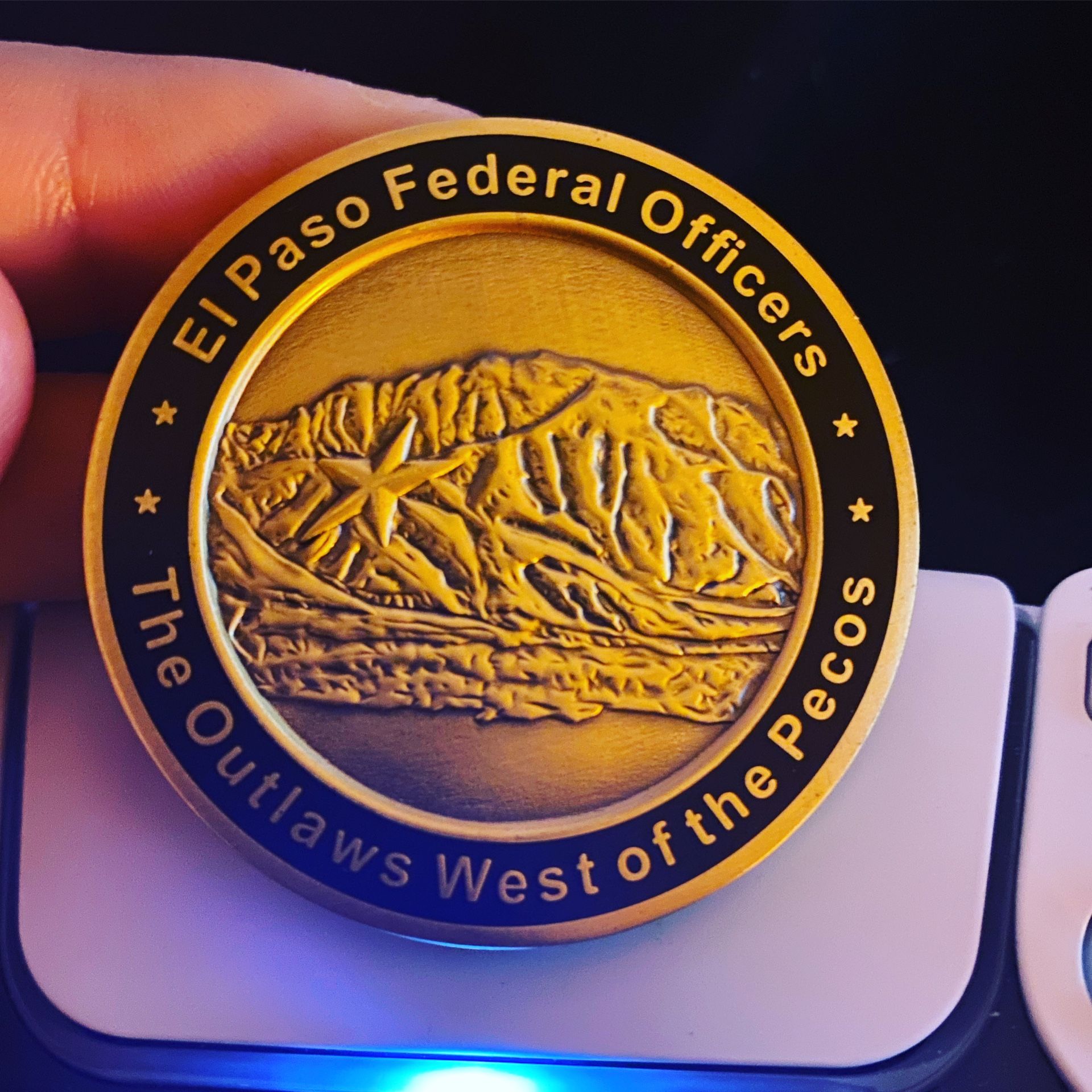 Special Coin Giving By Borders Patrol Federal Agents And Outlaws Of El