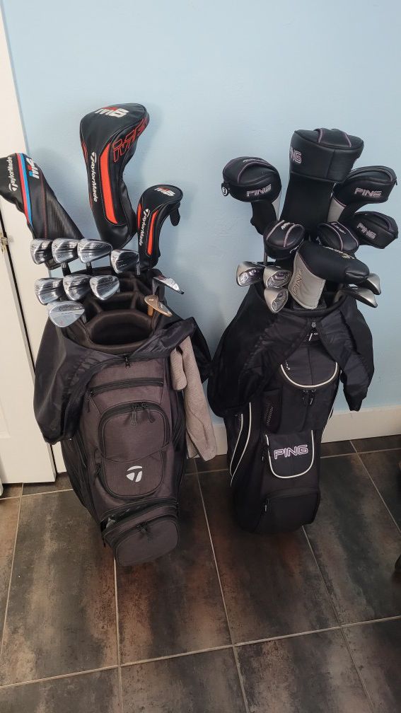 Taylormade and Ping full bags