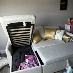 Couch With Storage And Pull Out 
