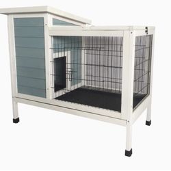 Seny Wooden Rabbit Hutch Bunny Cage Bunny Hutch W38 x D22.5 x H34