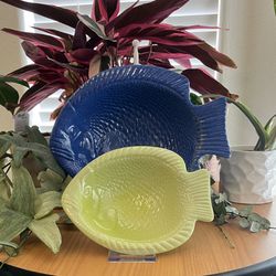 Tropical Oasis Green & Blue Glitter Melamine Bowls